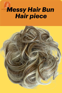 Blonde hair bun with natural brown mix hair. Fake Fringe, Fake Hair