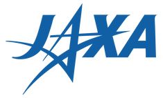 the logo for jaxa is shown in blue and white, on a white background