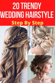 Change your look in your wedding. Check out trendy wedding hairstyle for short, medium and long hair step by step. #wedding #hairstyle Wedding Hairstyles Bridesmaid Medium Length, Hair Dos For Medium Hair Wedding Guest, Elopement Hairstyles Diy, Easy To Do Wedding Hairstyles, Diy Long Wedding Hair, Hairstyle To Wear To A Wedding, Summer Hairstyles For Wedding, Easy Long Hair Styles For Wedding Guest, How To Do Hair For Wedding