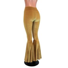 "**Due to SO MANY issues with USPS - we STRONGLY ENCOURAGE you to purchase the UPS Upgrade with your order located here: https://www.etsy.com/listing/926751536/ups-upgrade Made of luxurious mustard yellow or gold stretch velvet - these high-waisted bell bottoms will fit you perfectly. They hug your hips and flare out at the feet. The standard inseam is 35\" (the mannequin is 5'8\") but can be customized by putting your desired inseam in the comments/notes when checking out. Women's Sizing (See b Vintage Flare Pants For Fall, Vintage Fitted Flares For Fall, Vintage Stretch Pants For Fall, Vintage Full Length Flares For Fall, Vintage Stretch Full Length Bottoms, Vintage Full Length Stretch Bottoms, Vintage Stretch Wide Leg Pants, Vintage Full-length Stretch Bottoms, Vintage Wide Leg Stretch Pants