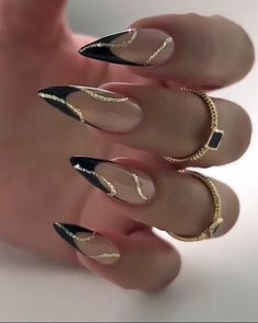 Formal Nails, Classy Acrylic Nails, Almond Acrylic Nails, Cute Gel Nails, Classy Nails, Pretty Acrylic Nails, Fancy Nails