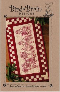 the book cover shows an image of a quilted table runner