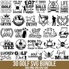 the 30 golf svg bundle