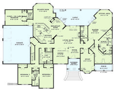 this is the first floor plan for these luxury home plans, which include two master suites and