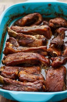 the meat is cooked and ready to be served in the oven or on the grill