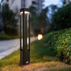 a lamp that is sitting in the grass