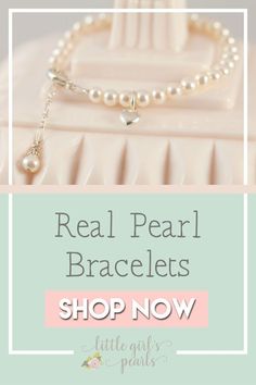 Browse our selection of classy, traditional freshwater pearl bracelets handmade right here in the USA - you will not be disappointed! Little Girl's Pearls offers high quality, real pearls that are simple, classic and delightful. #PearlBracelets 

Find a freshwater pearl bracelet to give her: https://littlegirlspearls.com/collections/pearl-bracelets/products/sweet-pearl-bracelet Tradition Ideas, Real Pearl Bracelet, Bracelets For Girls, Pink Jewelry Box, Thoughtful Baby Shower Gifts, Heirloom Jewelry