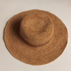 Nwt Excellent Condition Floppy Hat Material: 100% Raffia/100% Polyester Offers Welcomed Casual Brown Woven Boater Hat, Brown Summer Straw Hat With Flat Brim, Brown Wide Brim Summer Straw Hat, Brown Wide Brim Straw Summer Hat, Summer Brown Straw Hat With Flat Brim, Brown Flat Brim Straw Hat For Summer, Brown Flat Brim Summer Straw Hat, Casual Beige Woven Boater Hat, Gap Adjustable Curved Brim Hat