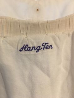 Super soft, cotton surf top. Hang Ten, size large (junior). Beautiful vintage embroidery. Relaxed Fit Embroidered Tops For Loungewear, Summer Cotton Tops With Embroidered Logo, Summer Cotton Top With Embroidered Logo, Embroidered Logo Tops For Summer, Cotton Tops With Embroidered Logo For Loungewear, Summer Cotton Top With Embroidered Graphics, Embroidered Stretch Cotton Tops, Cotton Tops With Embroidered Graphics For Loungewear, Relaxed Fit Cotton Top With Embroidered Logo