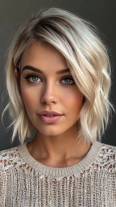 Trendy 51 Platinum Blonde Hair Color Ideas Fresh New Look for Icy Platinum Blonde Hair 🌼 Short Hair Icy Blond, Platinum Balayage Bob, Icy Blonde Highlights Short Hair, Ice Blonde Bob Short, Platinum Blonde Bob Round Faces, Icy Platinum Blonde Hair, Platinum Blonde Wavy Bob, Blonde Highlights Short Hair, Icy Blonde Highlights