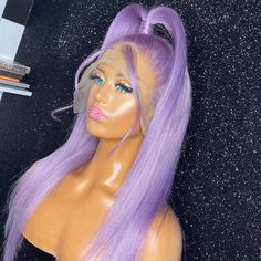 Purple Tinted Hair, Colored Human Hair Wigs, Lace Front Straight, Dark Purple Hair, Hair Tint, Purple Wig, Virgin Hair Wigs, Lavender Hair, Hair Color Purple