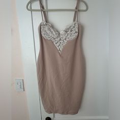 Nookie Dress Never Worn Size Medium. Nude With Lace Dress Midi, Midi Dress, Size Medium, Womens Dresses, Cream, Lace, Women Shopping, Dresses, Color