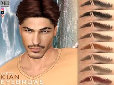 an image of a man with long hair and eyebrows for the simsh avatars