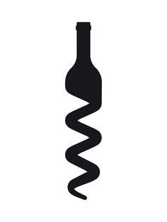 a wine bottle with a spiral design on it