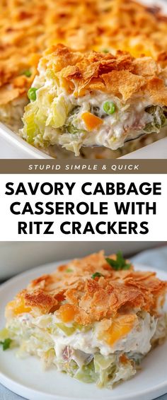 Image for Savory Cabbage Casserole with Ritz Crackers Casserole With Ritz Crackers, Savory Cabbage, Baked Cabbage, Cabbage Casserole, Simply Irresistible, Ritz Crackers, Cabbage Recipes, Family Dinner, Crackers