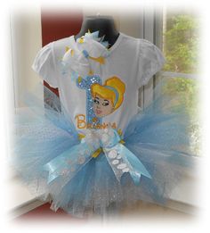 Personalized Disney Princess Cinderella Birthday Disney Princess Theme Party, Rave Bras, Fairy Costumes, Cinderella Birthday Party, Disney Princess Birthday Party, 1st Birthday Tutu, Tutu Birthday, Theatre Makeup, Princess Theme Party