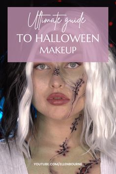 The ultimate guide to Halloween makeup: the Bride of Frankenstein. In this video I show you how to create an understated version of the Bride of Frankenstein for your next Halloween party. Halloween Makeup Bride, Bride Of Frankenstein Makeup, Couples Costume Halloween, Frankenstein Makeup