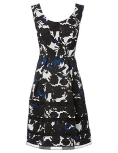 found this via @myer_mystore Dress With Leather Blazer, Spring Racing, Feminine Dress, Leather Blazer, Department Store, Flower Prints, Cobalt, Print Dress, Summer Dresses