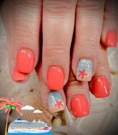 Flashy Nails, Bio Nails, Tropical Nail Designs, Ombre Gel Nails, Cruise Nails, Stunning Nails, Sns Nails