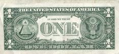 an old one dollar bill with the number seven on it's front and side