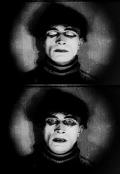 three different shots of a man in black and white with his eyes closed, looking at the camera