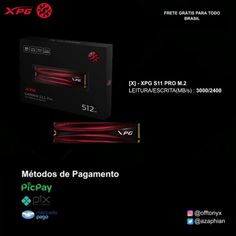 the box for the graphics card is shown in red and black, as well as its packaging