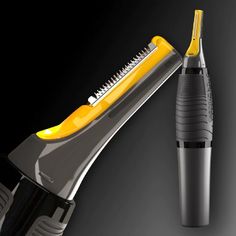 Trims hair anywhere with micro-precision. Made from German Stainless Steel. Professional Grade personal hair trimmer. MicroTouch Titanium Max Precision Hair Trimmer- Battery Operated, Includes AA Battery, Trims Nose, Ears, Neck, Sideburns, Eyebrows in Black Beard Straightener, Hair Trimmer For Men, Mens Hair Trimmer, Beard Straightener Comb, Nose Hair Trimmer, Aa Batteries, Hair Trimmer, Battery Operated, Eyebrows