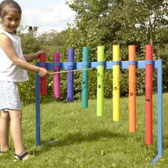 Try your Boomwhackers out around the school with this sturdy outdoor frame. Outdoor Music Area, Backyard Playset, Music Garden, Preschool Garden, Boomwhackers, Outdoor Play Areas