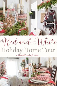 red and white holiday home tour