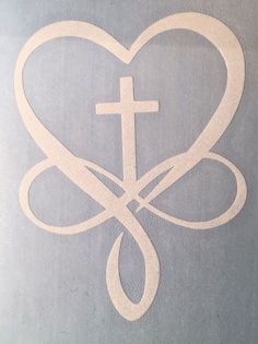 a heart with a cross on it