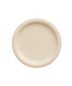 a white paper plate on a white background