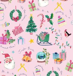 Marshmallow Crafts, Santas Coming, Jingle Bell, Candy Pink, Pattern Mixing, Pink Candy, Christmas Wallpaper, Jingle Bells, Christmas Magic