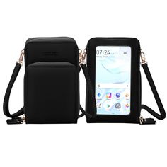 Product Description: This cell phone purse will be the best gift for your friends, family and yourself on Birthday, Valentine's Day ,Mother's Day, Thanksgiving Day, Christmas and New Year's Eve. It is perfect for daily use like going to school, dating, working, shopping, travelling ect. Material: PU Leather & PVC Features: Lightweight ,Touch Screen, Adjustable Strap, Cross-Body Strap, Detachable Strap, Inner Dividers, Inner Pockets Closure: Zipper Size：7.4"(H) x 4.7"(L) x 2.5"(W) Weight: approx. Multifunctional Large Capacity Rectangular Phone Bag, Trendy Phone Bag For School, Multifunctional Large Capacity Phone Pouch Bag, Multifunctional Large Capacity Phone Bag, Multifunctional Large Capacity Phone Pouch, Portable Crossbody Phone Bag For School, Crossbody Phone Bag For School, Portable Phone Shoulder Bag For Travel, Rectangular Large Capacity Phone Bag For School