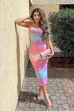 Ombre One Shoulder Cutout Ribbed Bodycon Dress Midi Dress Off Shoulder, Chic Bodycon Dress, Bodycon Dress Long Sleeve, Bodycon Dress Long, Ruffle Bodycon Dress, Dress Off Shoulder, Ribbed Bodycon Dress, Sleeveless Bodycon Dress, Ruched Bodycon Dress