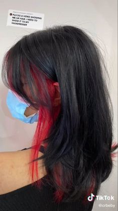 Under Hair Dye, Under Hair Color, Hidden Hair Color, Peekaboo Hair, Red Hair Inspo, Dyed Red Hair