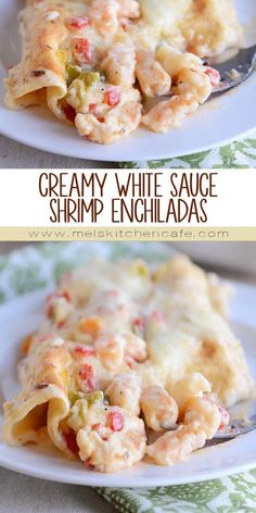 creamy white sauce shrimp enchiladas are the perfect side dish for any meal