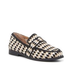 Kelly & Katie-Bala Loafer Add a cozy twist to your professional footwear with the Bala loafer from Kelly & Katie. This pair features sophisticated characteristics but is crafted with a laid back woven raffia upper. Complete with tailored details, including a moc toe, a cutaway lip, and a bit accent. Casual Woven Leather Loafers With Round Toe, Spring Woven Leather Loafers With Flat Heel, Spring Casual Woven Leather Loafers, Woven Leather Slip-on Loafers With Round Toe, Woven Leather Slip-on Loafers With Flat Heel, Spring Woven Leather Slip-on Loafers, Spring Woven Leather Loafers, Casual Slip-on Loafers With Woven Leather, Woven Leather Slip-on Loafers For Work