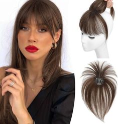 Amazon.com : Bangs Hair Clip Clip in Bangs Real Human Hair Fake Bangs Clip on Bangs for Women 360° Cover Bangs Wispy Bangs French Bangs Fringe with Temples Curved Bangs for Daily Wear Bangs Clip In Hair Extensions : Beauty & Personal Care Blending Clip In Extensions Short Hair, Bangs French, Curved Bangs, Clip On Bangs, Bangs Wispy, French Bangs, Grey Hair Roots, Bangs Extensions, Clip In Bangs