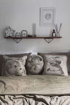 All of our cushion series displayed on a hygge inspired bed arrangement. Home Textiles, Beautiful Love, Quilt Blanket, Round Corner, Tattoo Artist