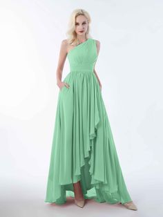 #color_Mint Green Summer Chiffon Dresses With Sweep Train, Summer Chiffon Dress With Sweep Train, Chiffon Dress With Ruched Bodice For Banquet, Green Bridesmaid Dress With Sweep Train For Banquet, Chiffon Evening Dress For Prom Season, Chiffon Prom Dress With Sweep Train For Prom Season, Chiffon Dresses With Pleated Bodice For Banquet, Chiffon Banquet Dress With Pleated Bodice, Maxi Length Chiffon Dress For Prom Season Banquet