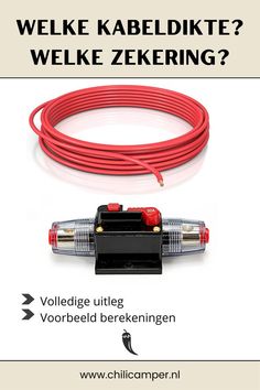 a red cable with the words welke kabeldikte welkering on it