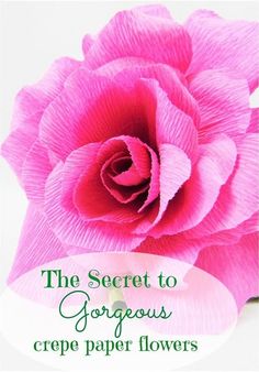 the secret to gorgeous crepe paper flowers is that they are easy to make