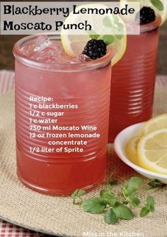 blackberry lemonade moscato punch recipe