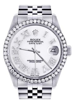 Women's Rolex Watches | Shop Multiple Styles | FrostNYC Custom Rolex, Shifting Script, Rolex Datejust 36mm, Men's Rolex, Mens Rolex, Xo Jewelry, Used Rolex, Rolex Diamond, Gold Earrings For Men