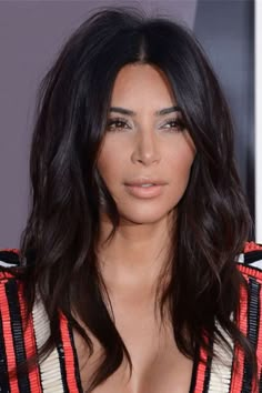 Dark Mid Length Hair, Kardashian Beauty, Kim Kardashian Hair, Kardashian Hair, Hairstyle Long, Rita Ora, Great Hair, Gorgeous Hair, Dark Hair