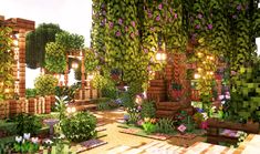 a very nice looking garden with lots of flowers and plants on it's sides