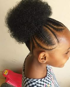 Hairstyles For Black Girls Kids 7-8, Braided Up Ponytail For Kids, Kids Ponytail Hairstyles, Kid Braid Styles