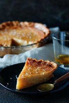 Sweet and salty with a little kick, this salted whiskey honey pie is an easy single-crust pie recipe. Pair this dessert with your favorite fruit, or a simple dollop of whipped cream! Fall Fruit Pie, Scotch Pie Recipe, Epic Kitchen, Slice Of Pie, Honey Pie, Ad Ideas, Sweet Pie, Honey Recipes, Köstliche Desserts