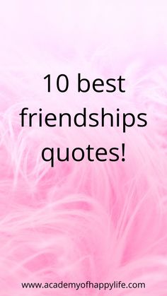 pink feathers with the words 10 best friends quotes