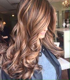 Luxury Blonde and Cinnamon Brown Balayage 100% Human Hair | Etsy Hair Lowlights, Fall Hair Color For Brunettes, Hair Color Highlights, Brown Hair With Highlights, Hair Coloring, Fall Hair Color